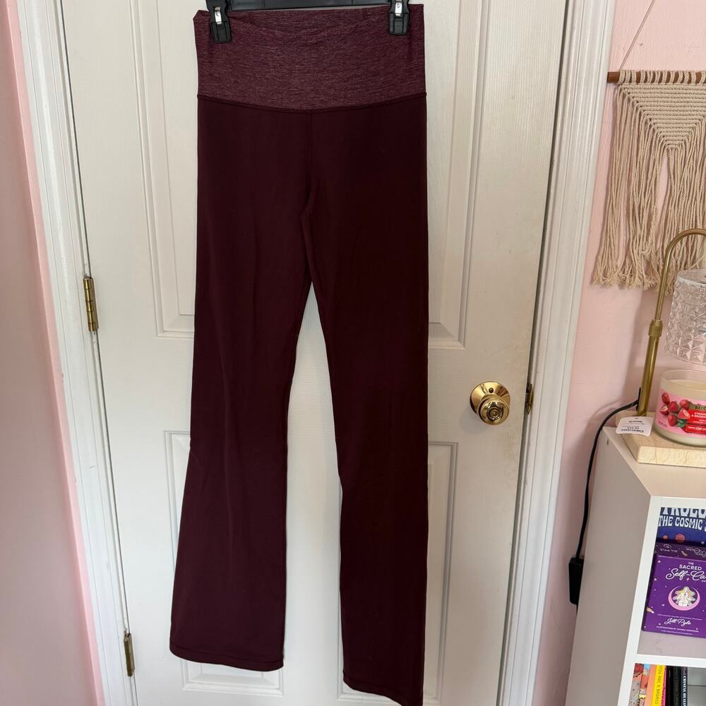 Lululemon Groove Maroon Flared Yoga Pants Women's 8